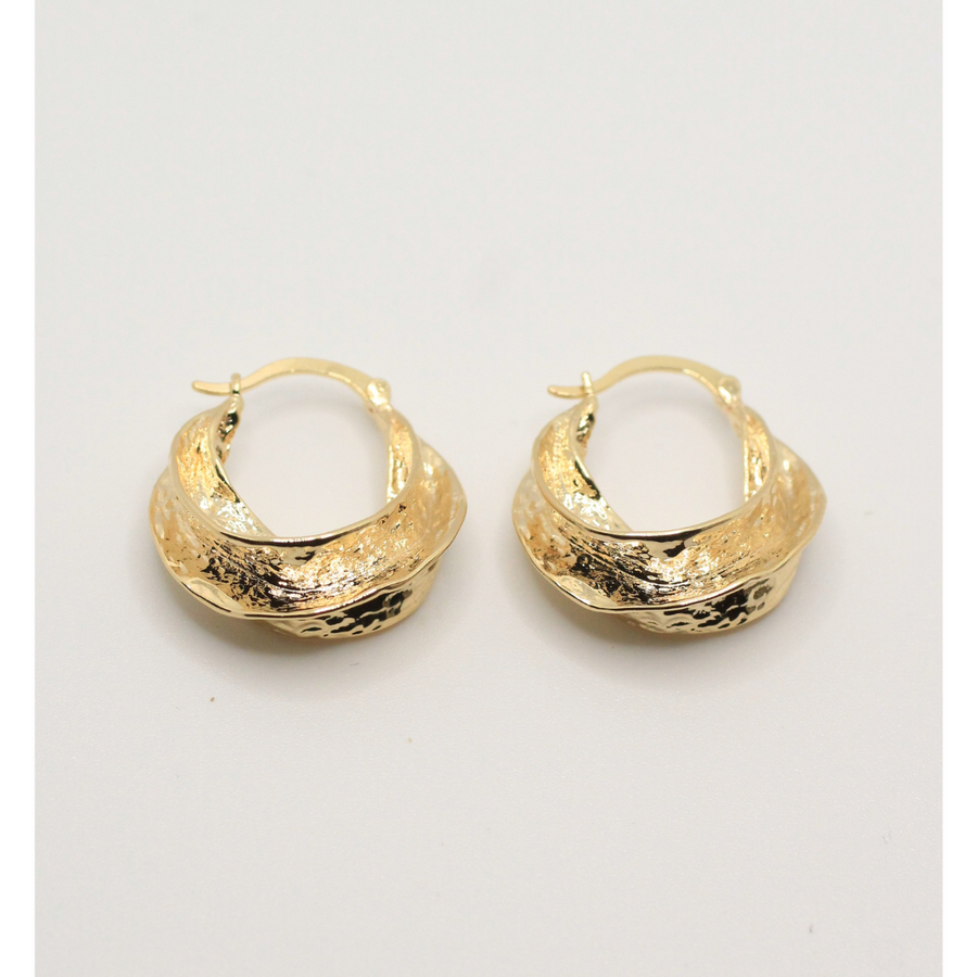 Gold plated hoop earrings 