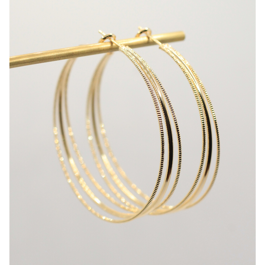 Gold plated hoop earrings
