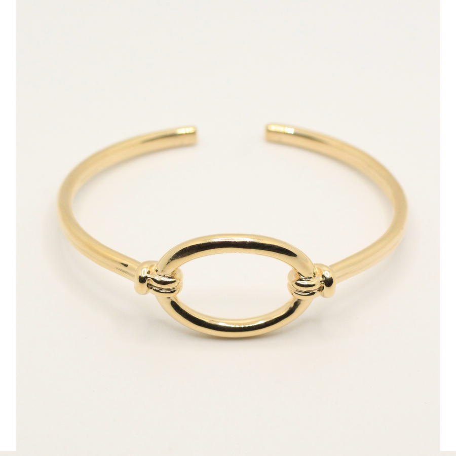 ellypse gold plated bangle