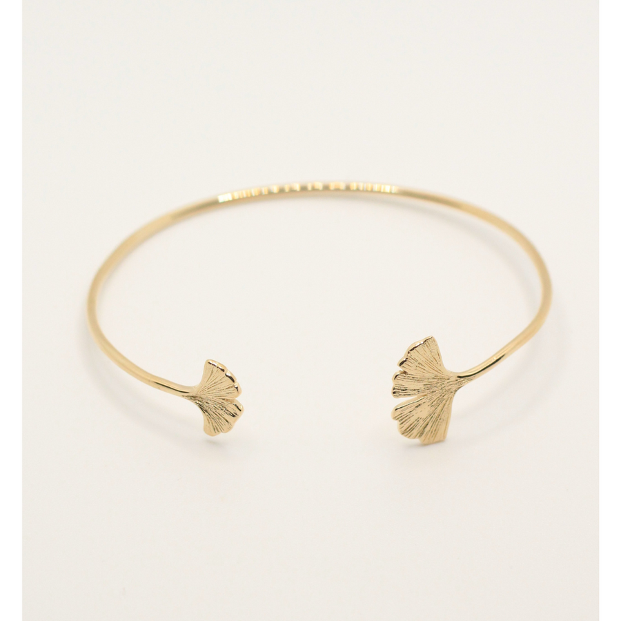 GINKGO LEAF GOLD BANGLE