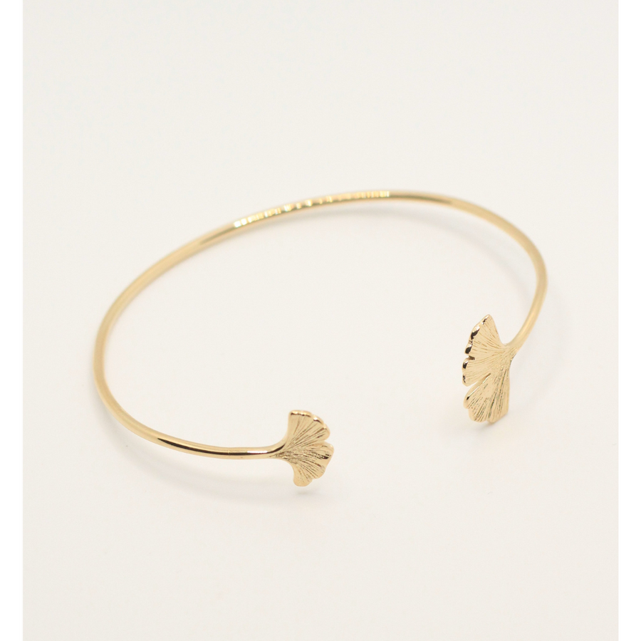 GINKGO LEAF GOLD BANGLE