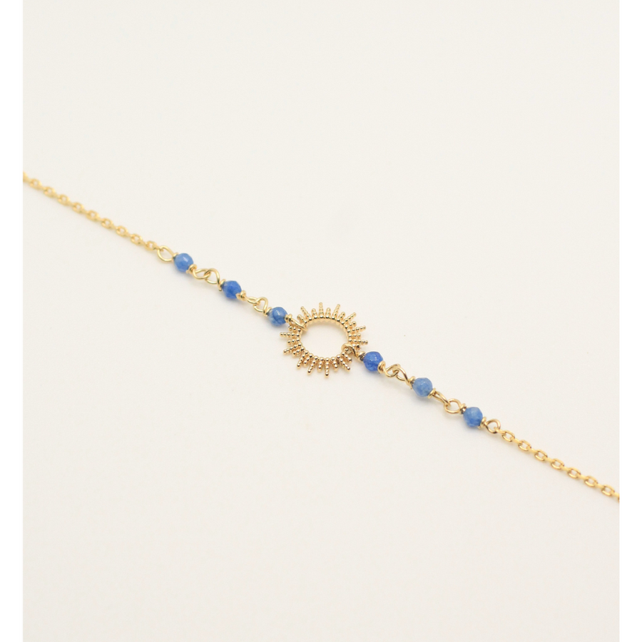 Sun design gold plated bracelet for woman