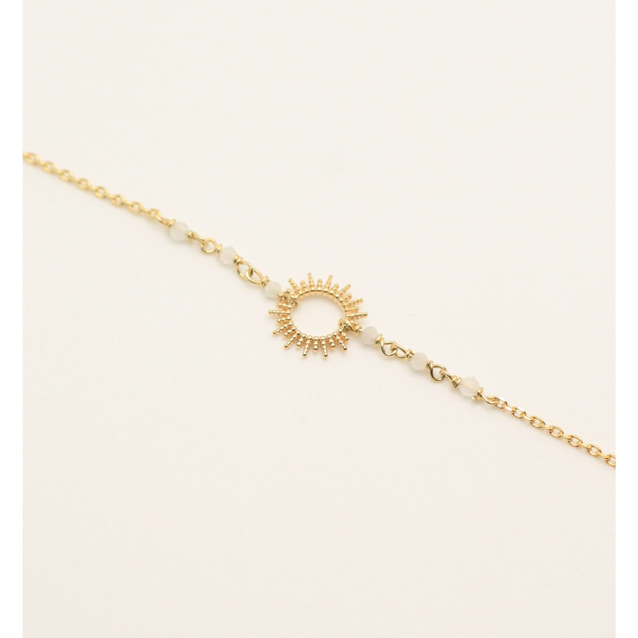 Sun design gold plated bracelet for woman