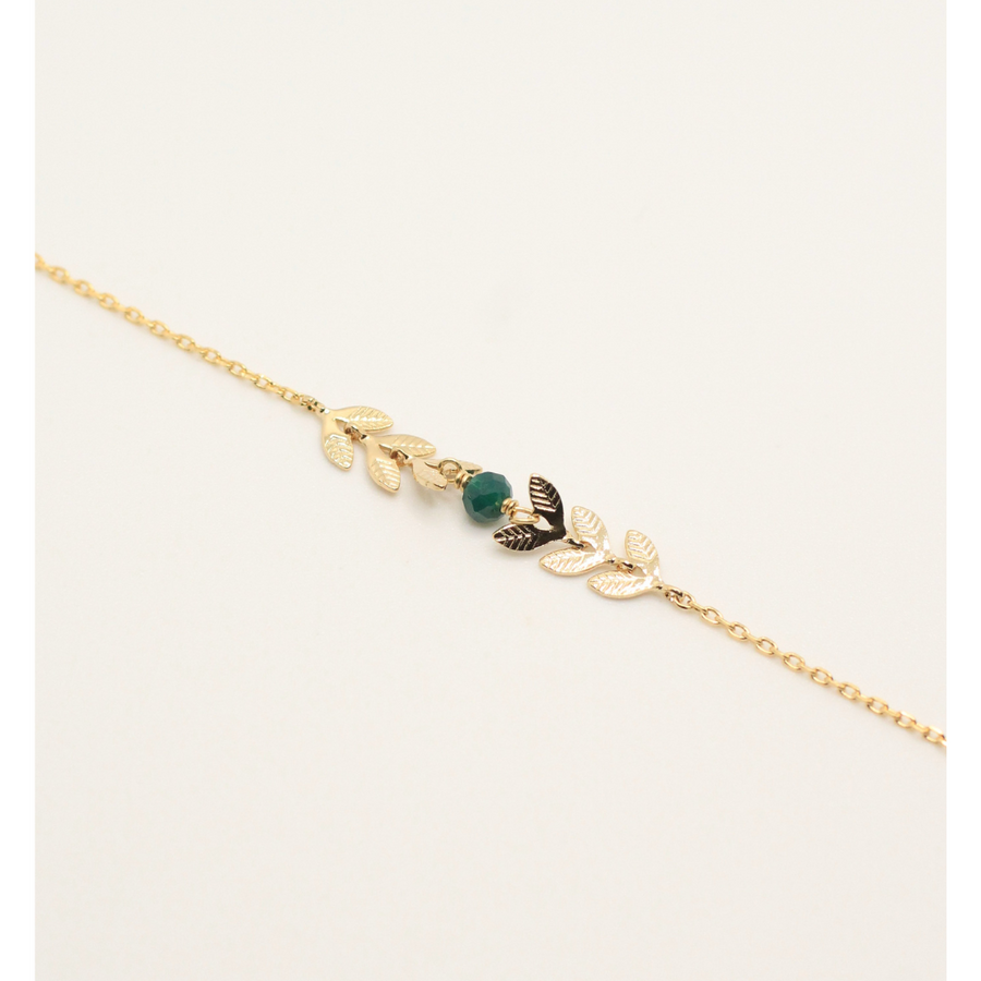 Leaf gold plated bracelet