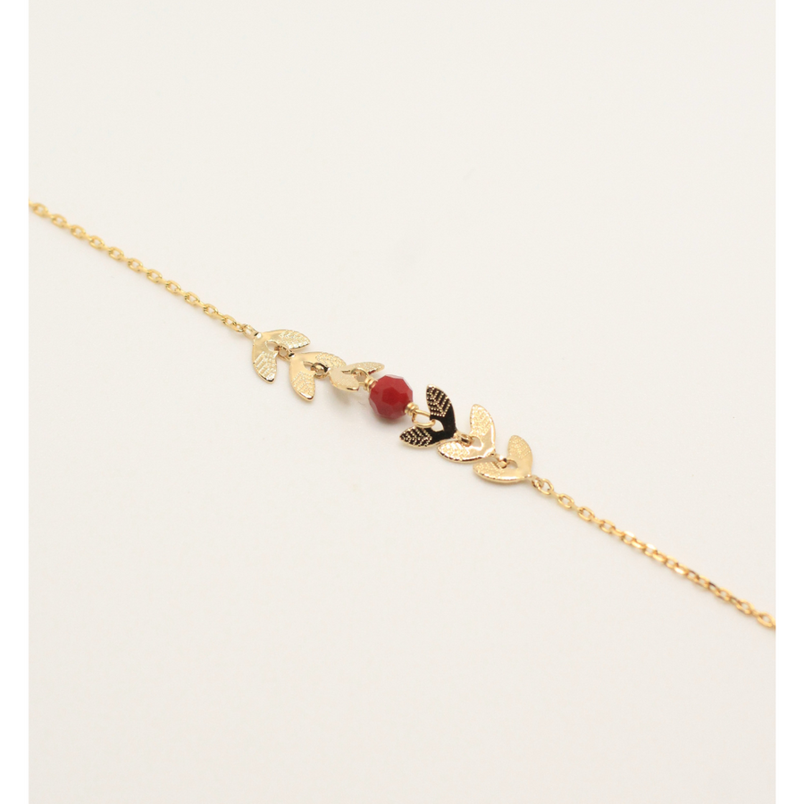 Leaf gold plated bracelet