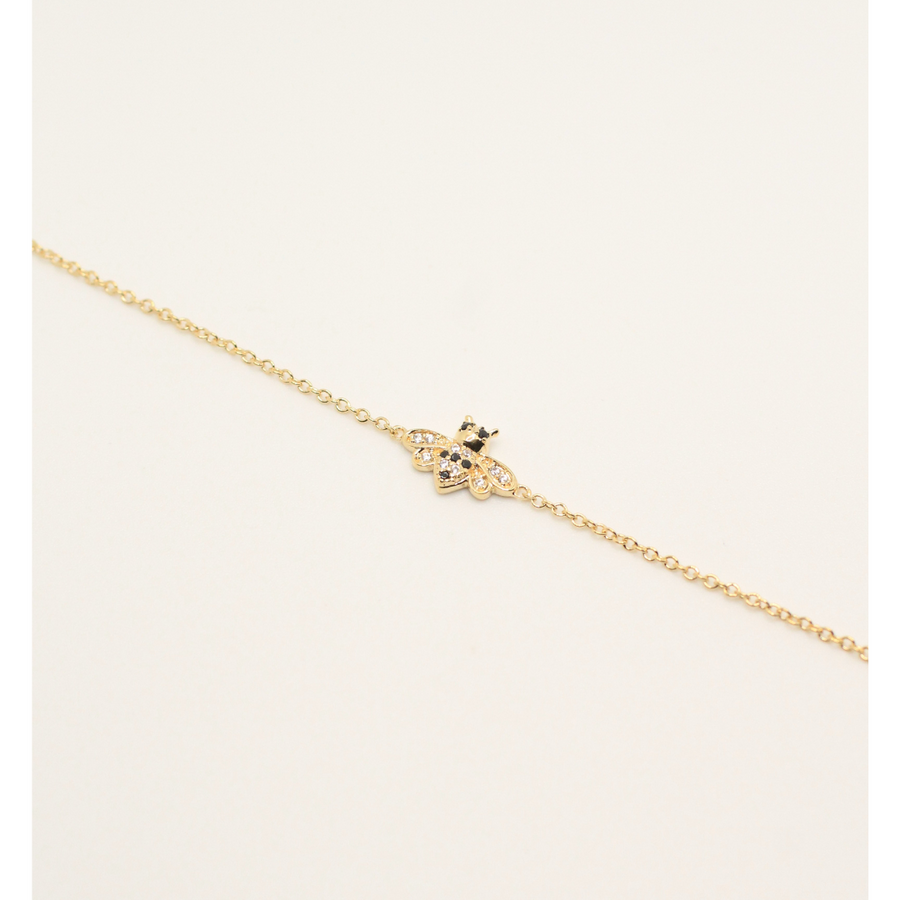 Bee design gold plated bracelet for woman