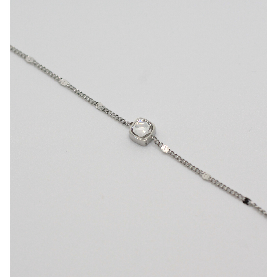 stainless steel bracelet with swarovski crystal