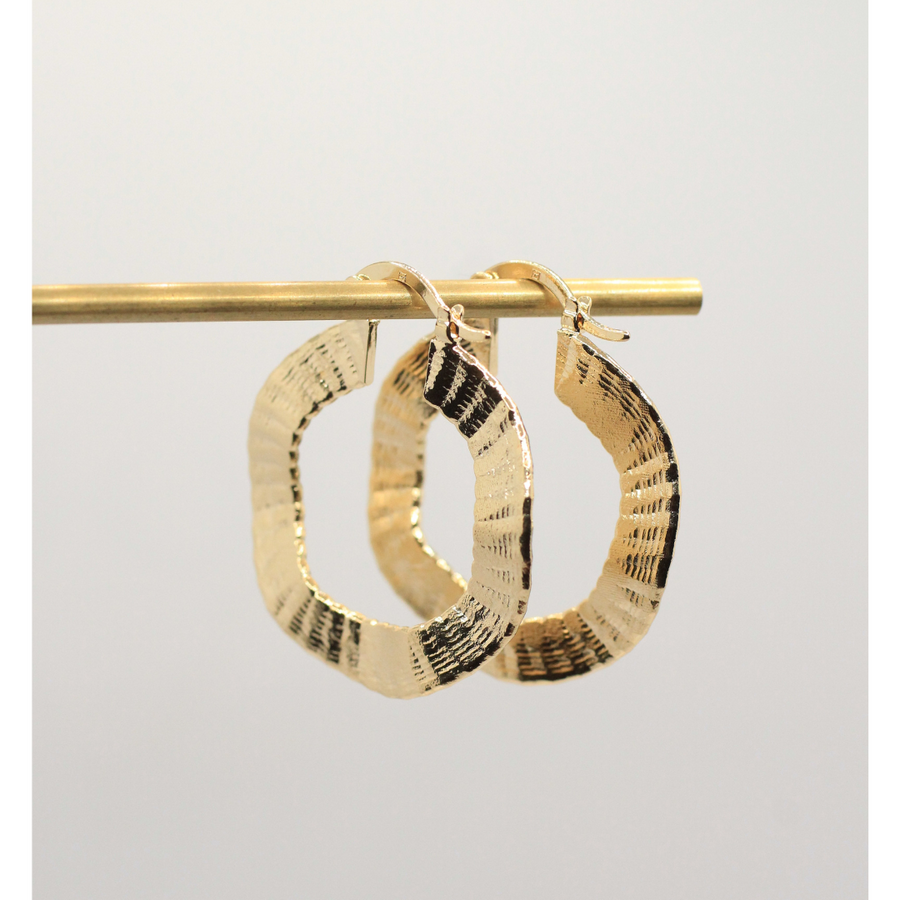 Gold plated hoop earrings