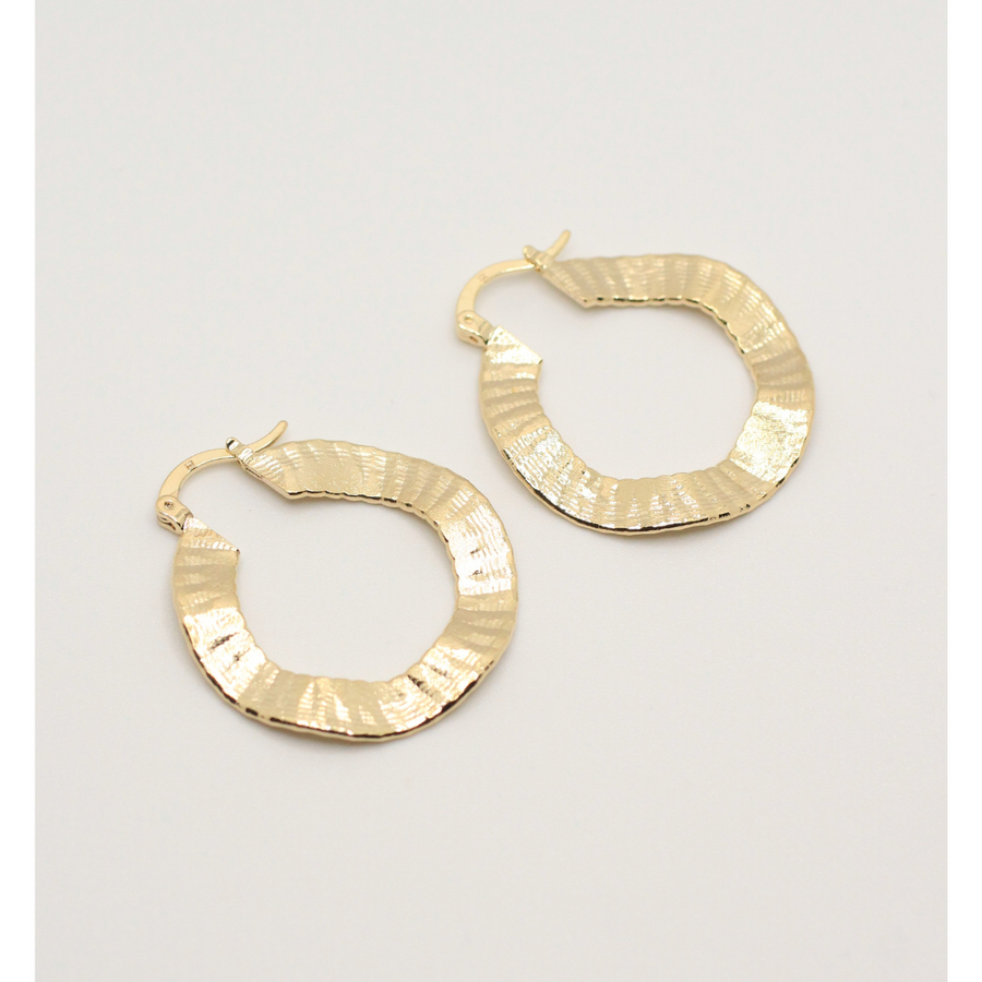 Gold plated hoop earrings