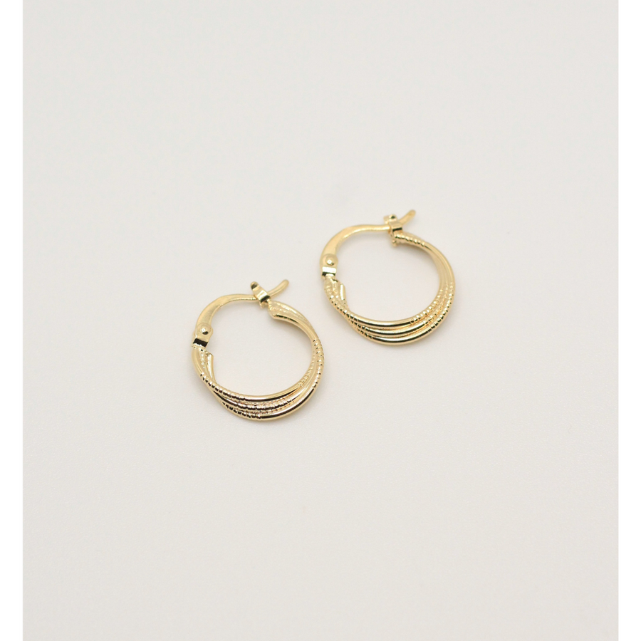 Gold plated small hoop earrings