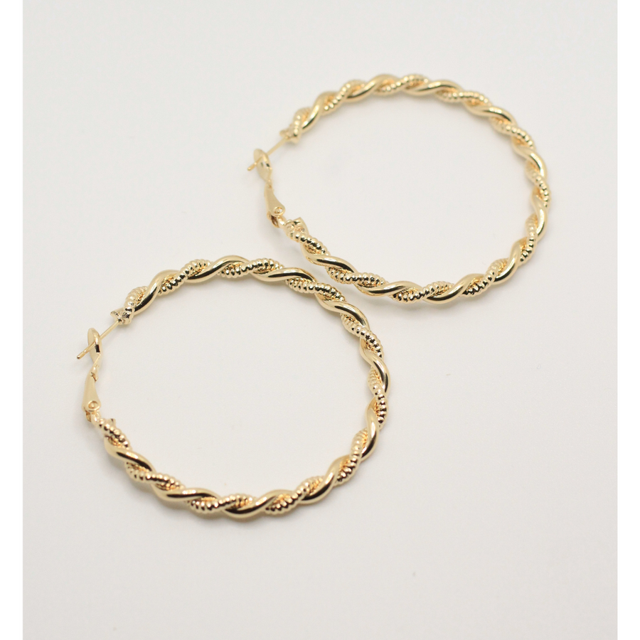 Gold plated hoop earrings