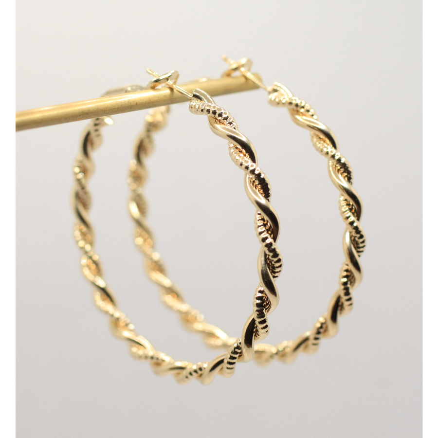 Gold plated hoop earrings