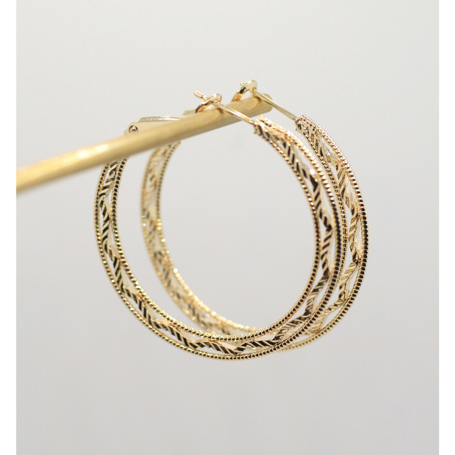 Gold plated hoop earrings