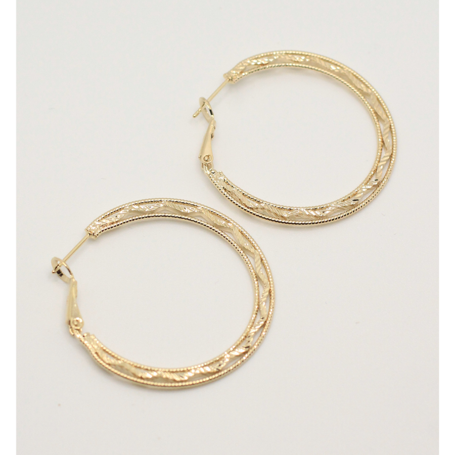 Gold plated hoop earrings