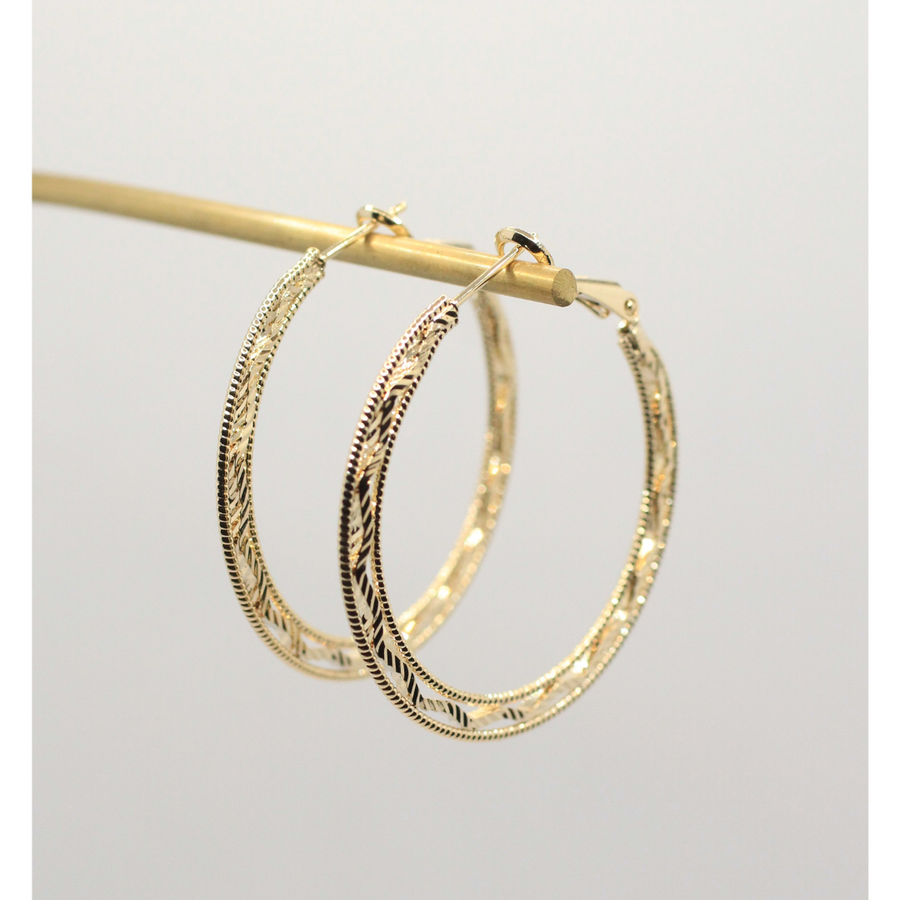 Gold plated hoop earrings