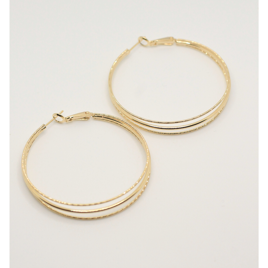 Gold plated hoop earrings