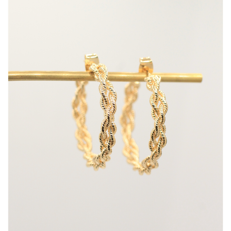 Gold plated hoop earrings