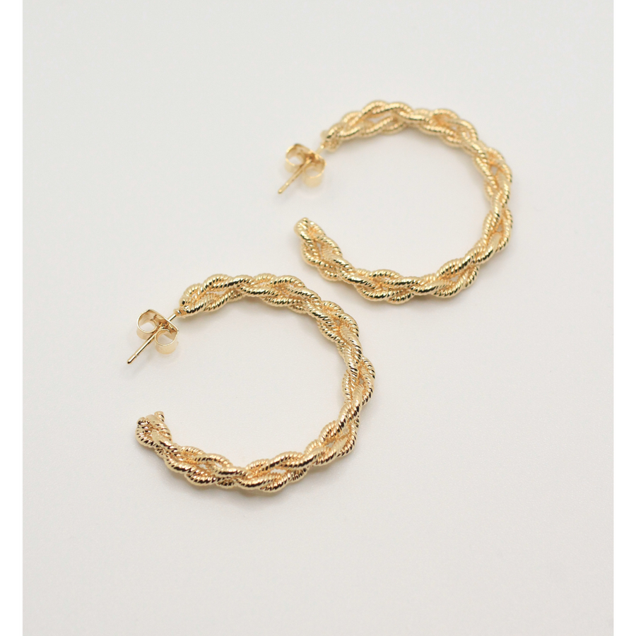 Gold plated hoop earrings