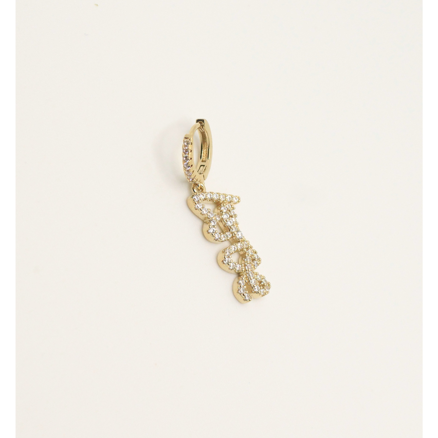 single love gold plated earring