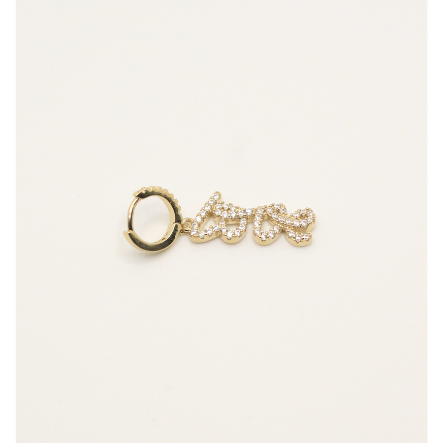 single love gold plated earring