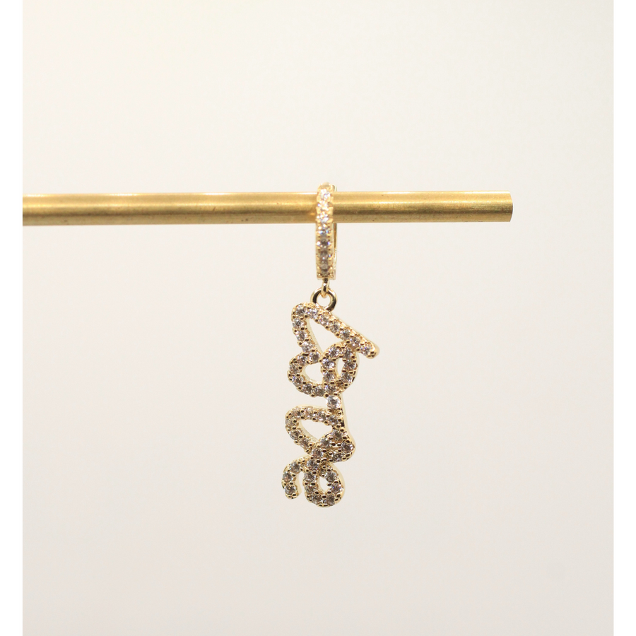 single love gold plated earring