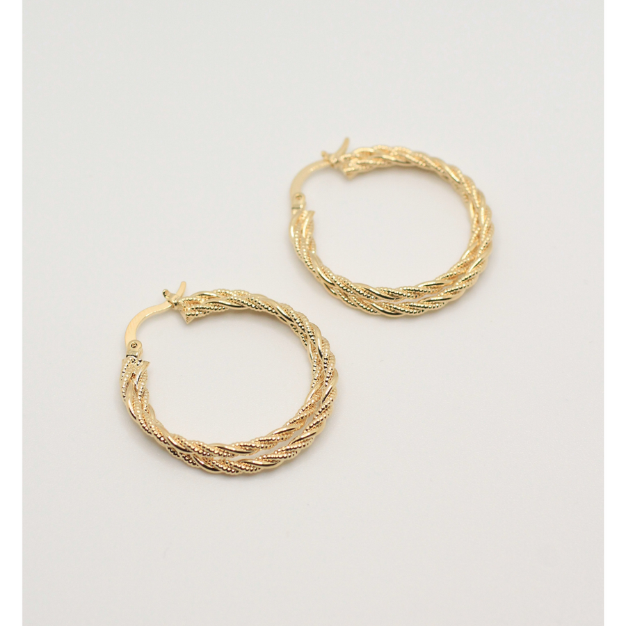 Gold plated hoop earrings