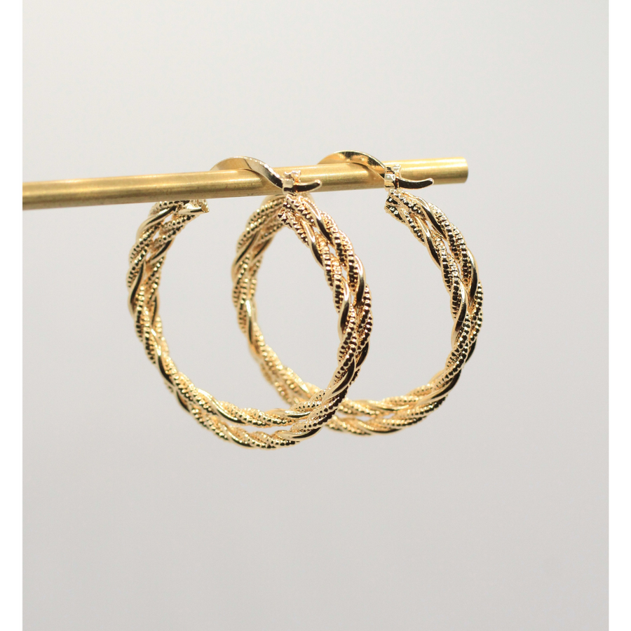 Gold plated hoop earrings