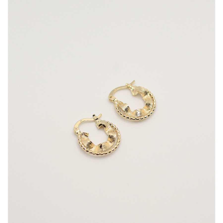 Gold plated small hoop earrings