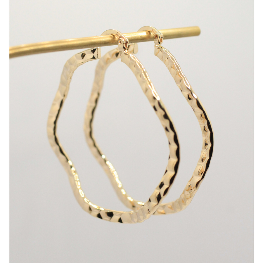 Gold plated hoop earrings