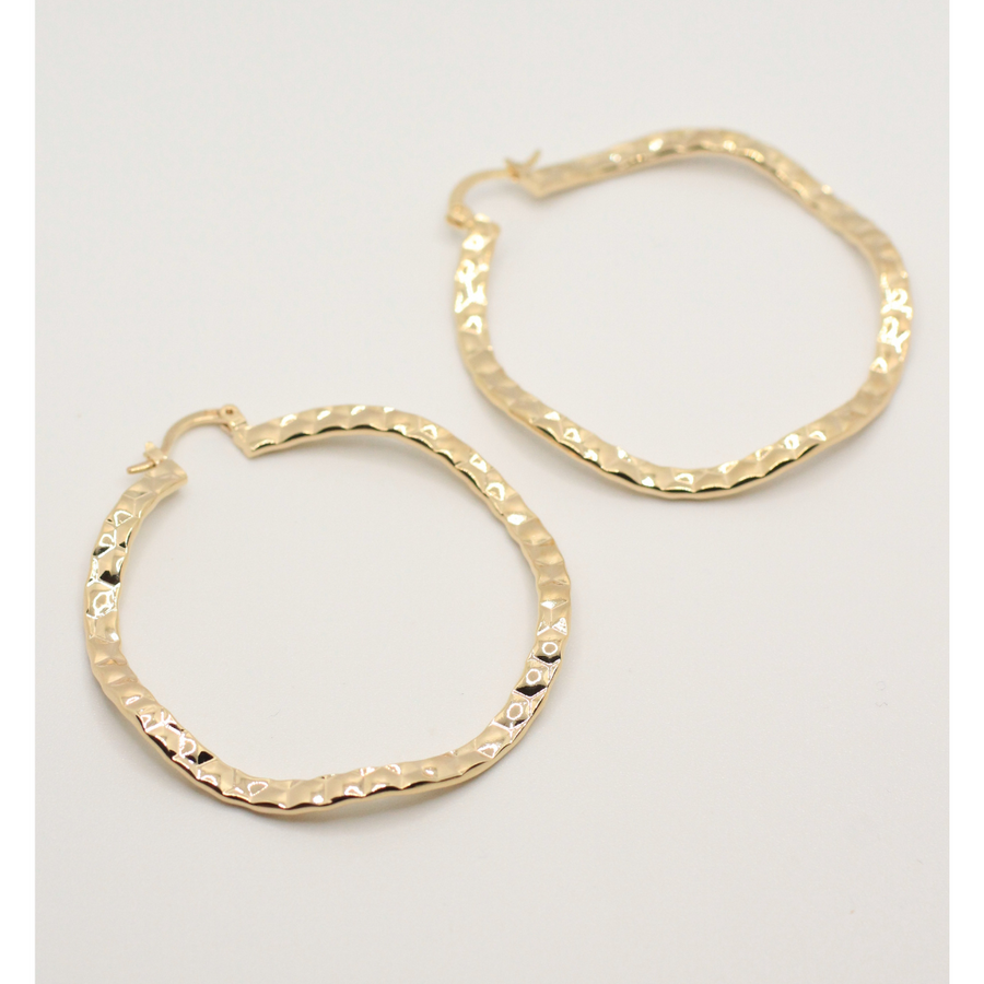 Gold plated hoop earrings