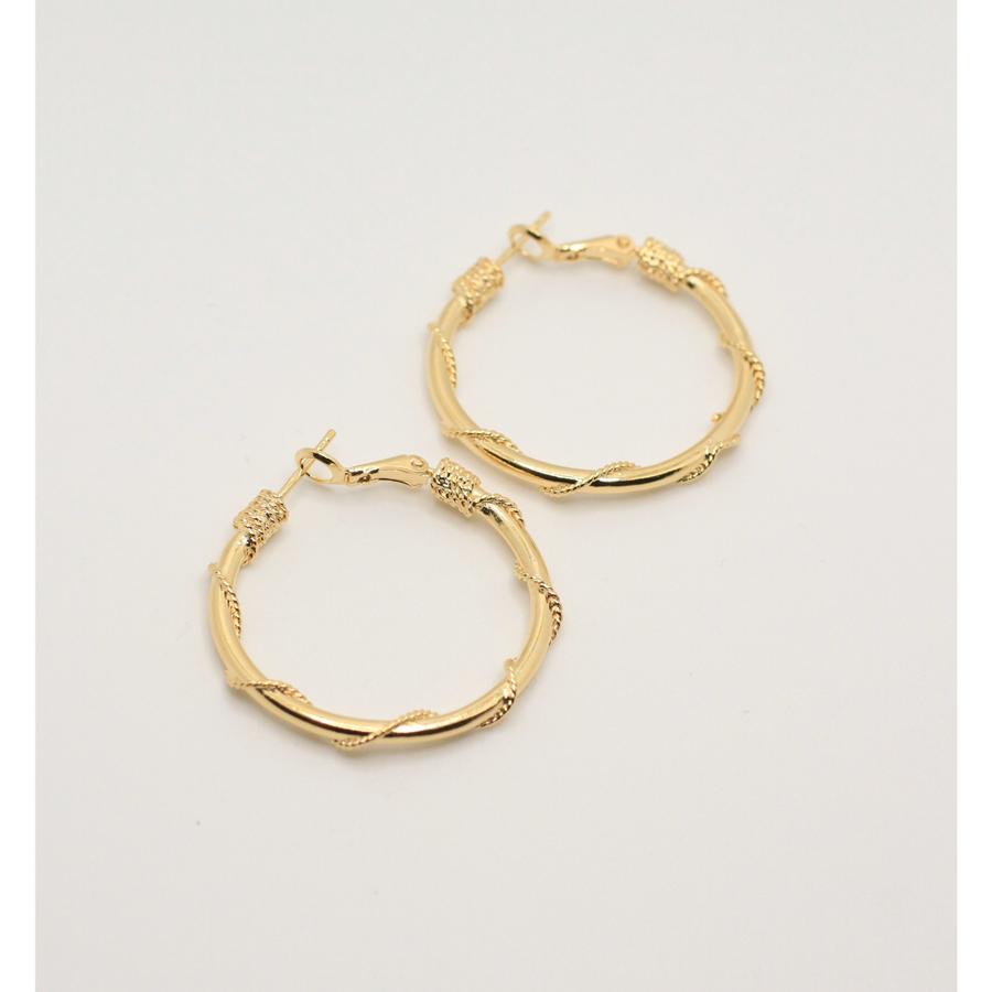 Gold plated hoop earrings