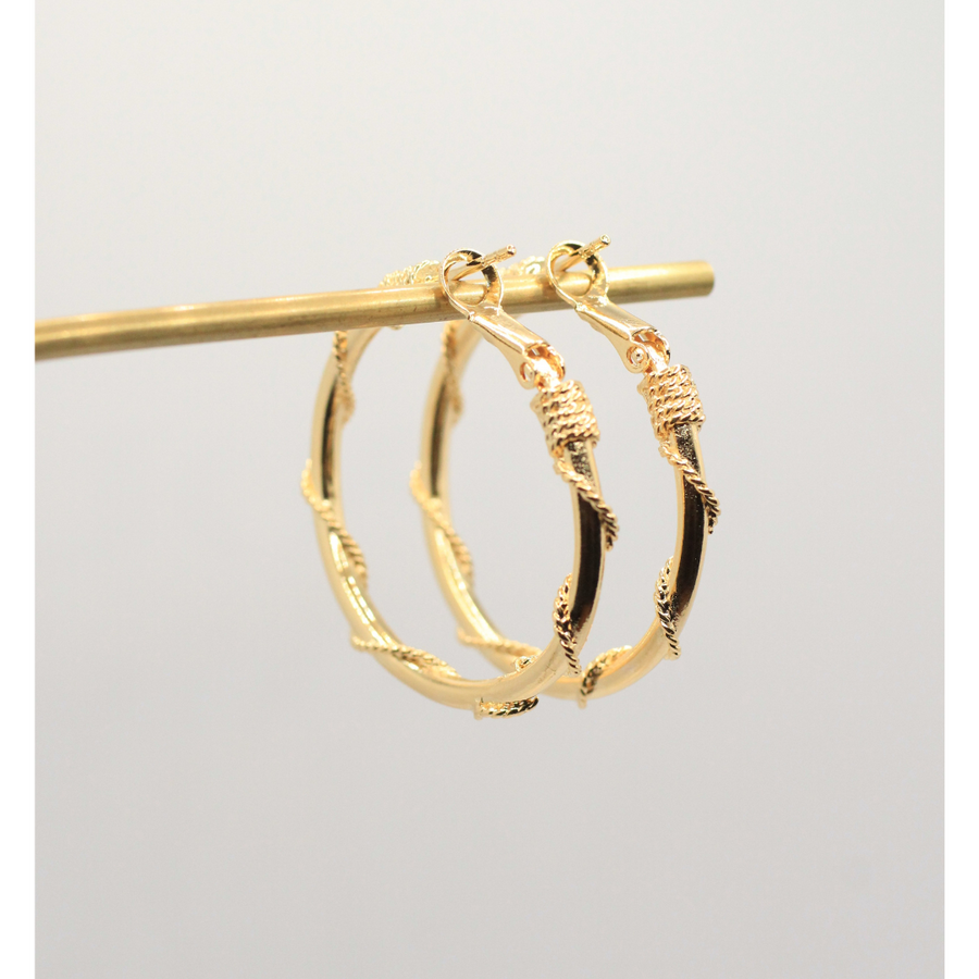 Gold plated hoop earrings