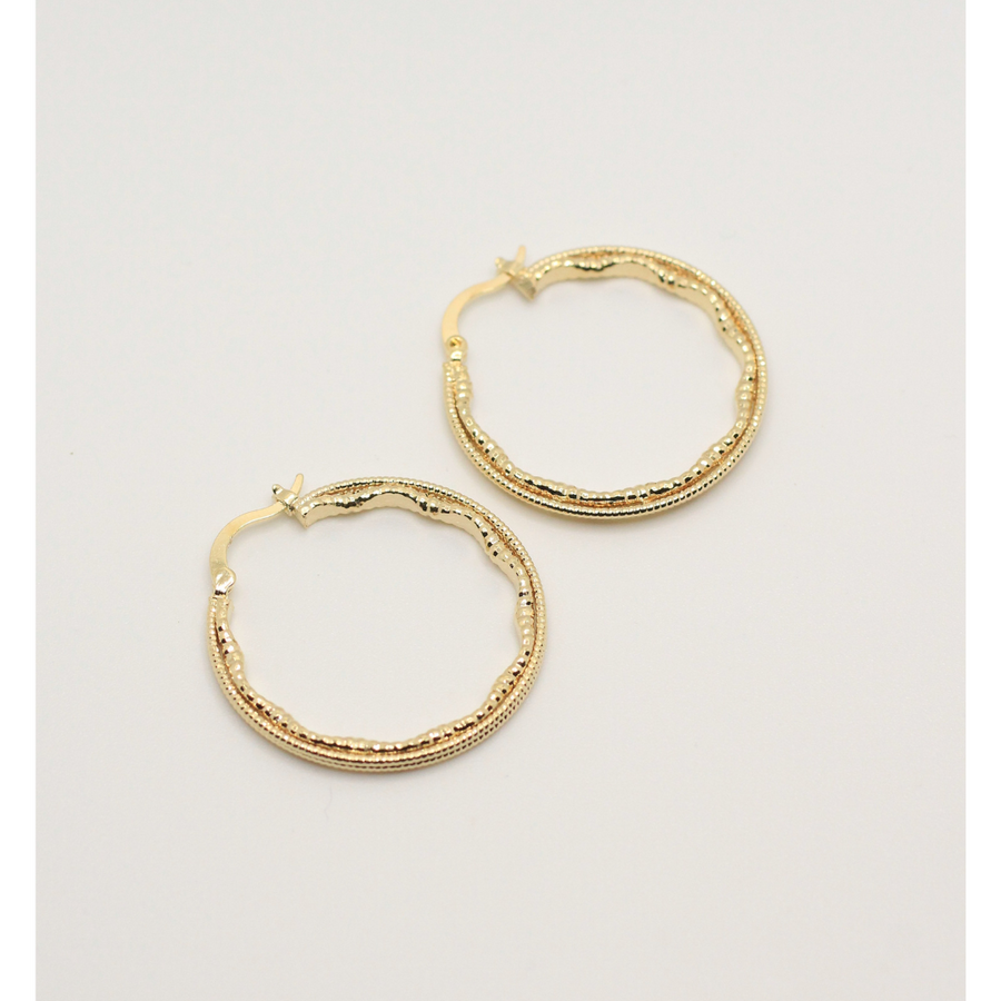 Gold plated hoop earrings