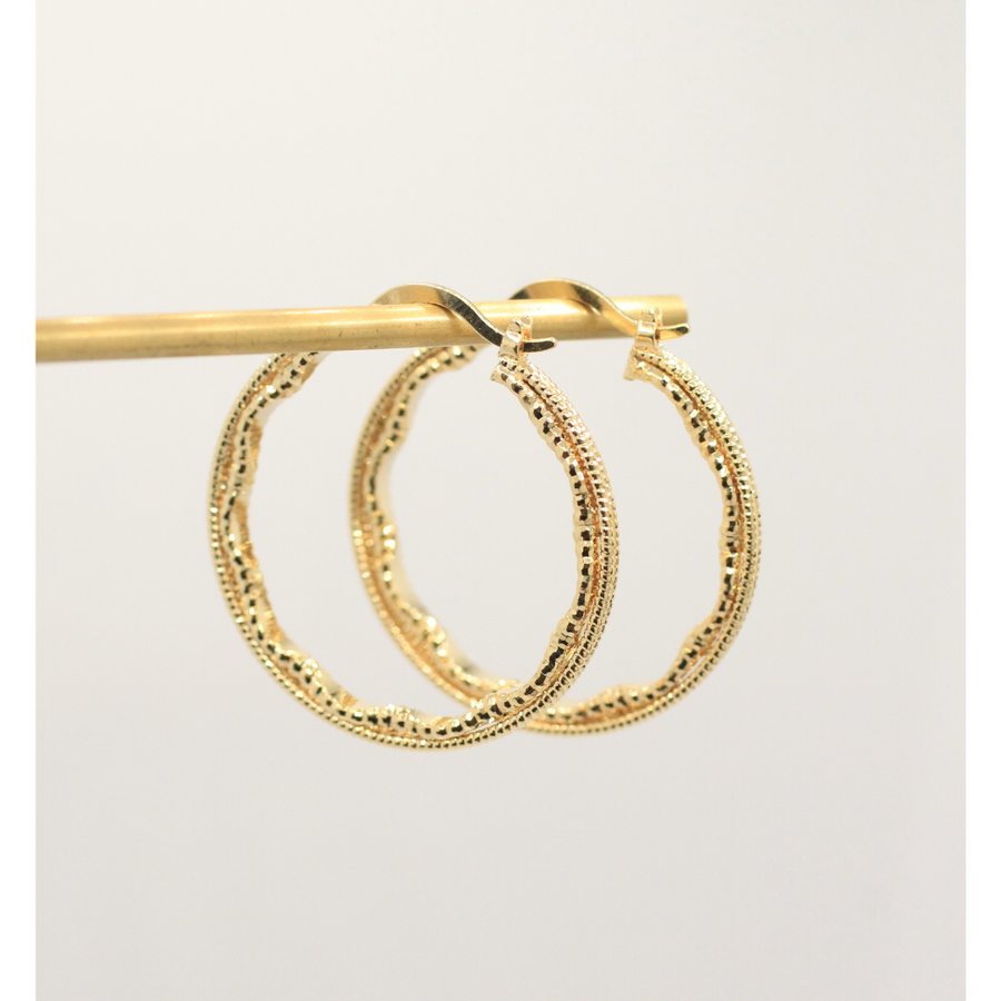 Gold plated hoop earrings