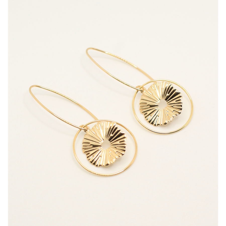 dangling gold plated earrings