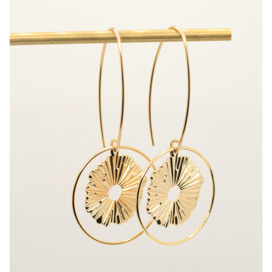 dangling gold plated earrings