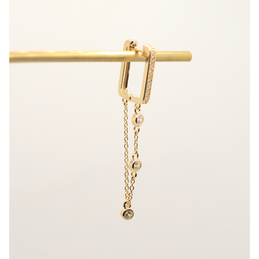 single gold plated earring