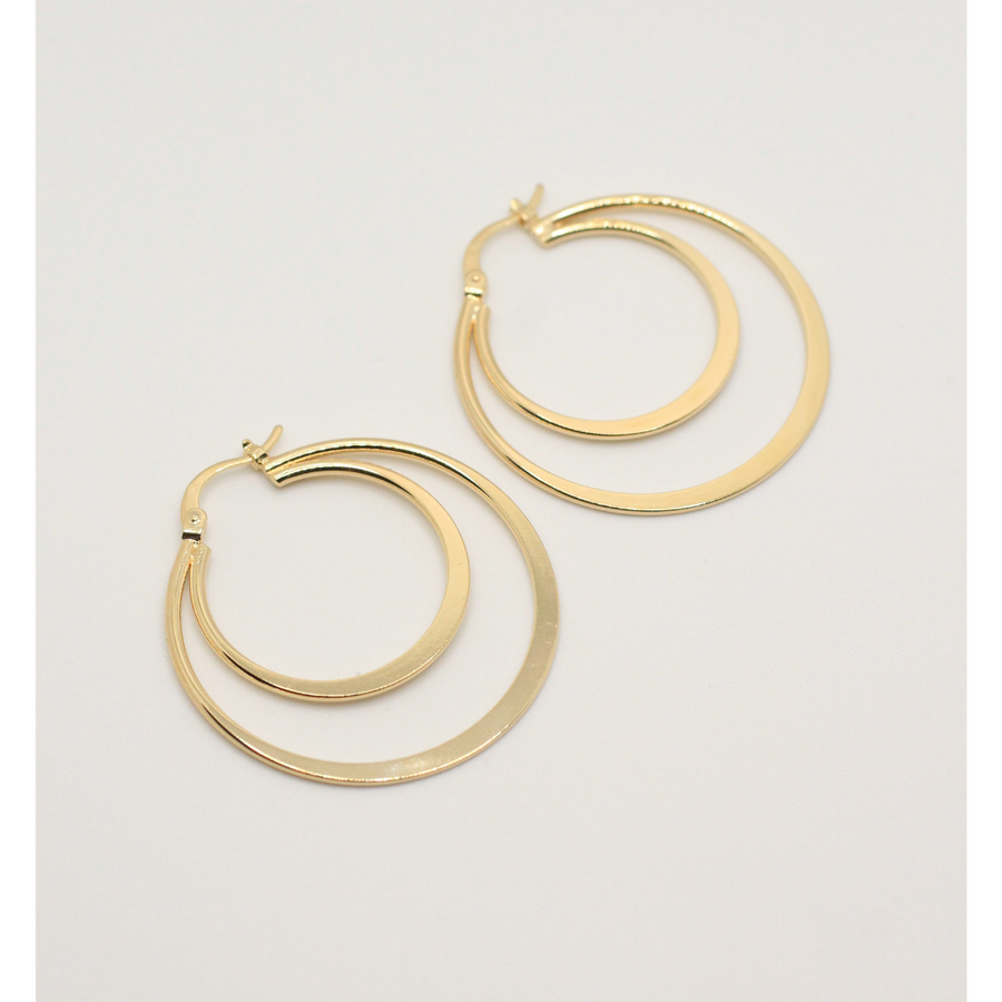 Gold plated hoop earrings