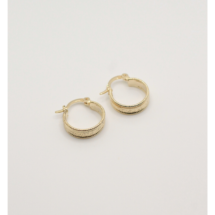 Gold plated small hoop earrings