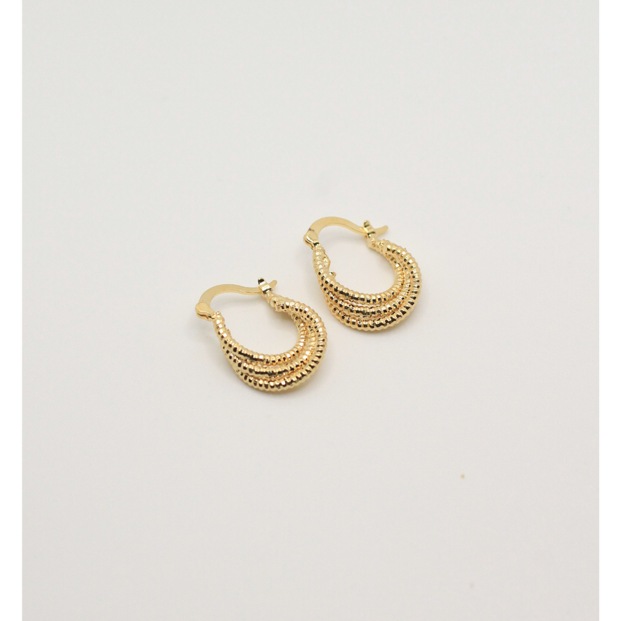 Gold plated small hoop earrings