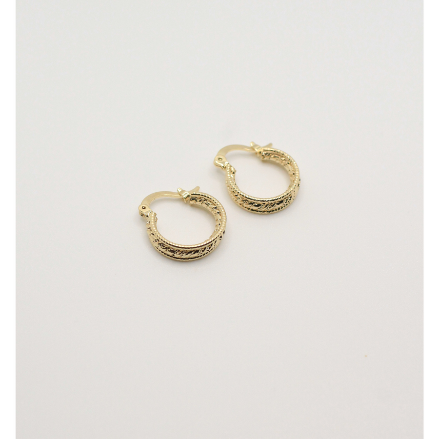 Gold plated small hoop earrings