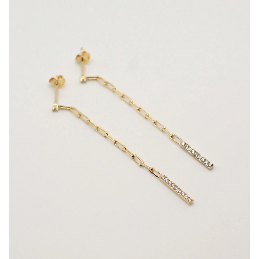 GOLD PLATED CHAIN EARRINGS