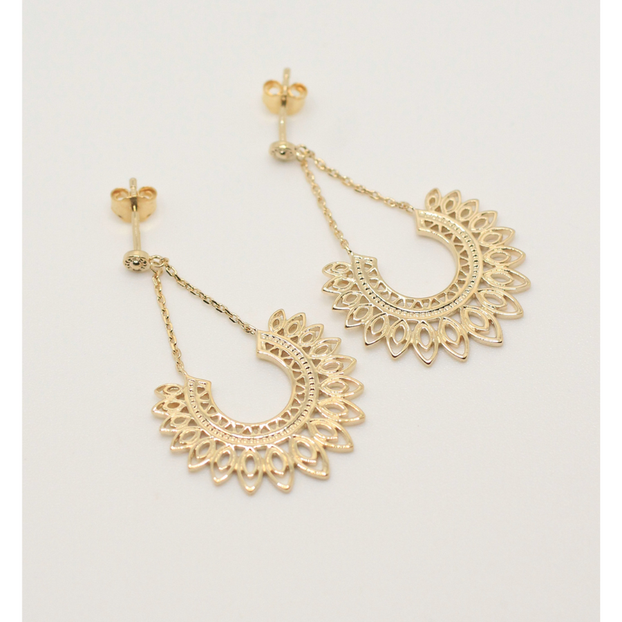 GOLD PLATED SWING EARRINGS