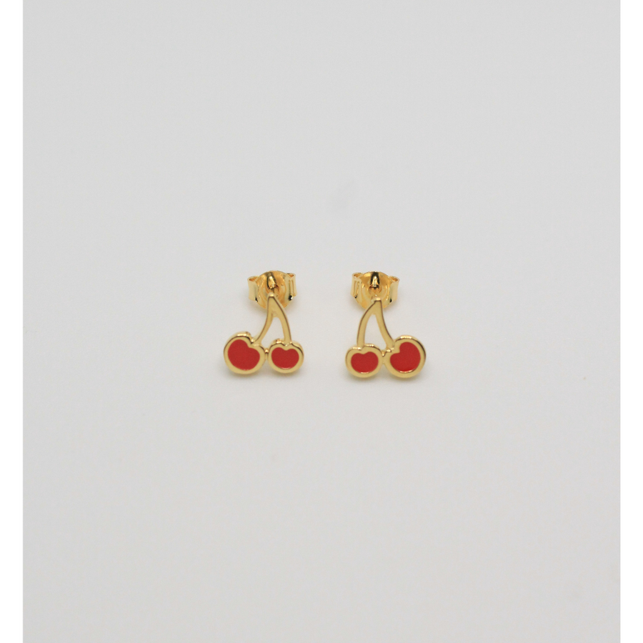 GOLD PLATED CHERRY EARRINGS