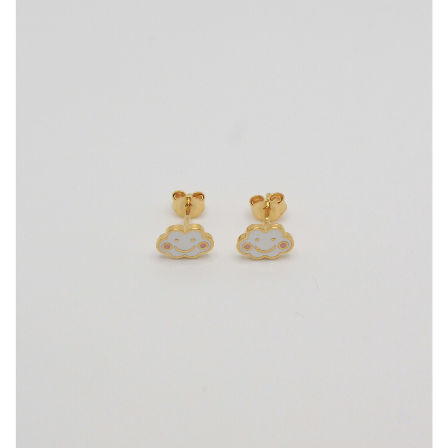 GOLD PLATED HAPPY CLOUD EARRINGS