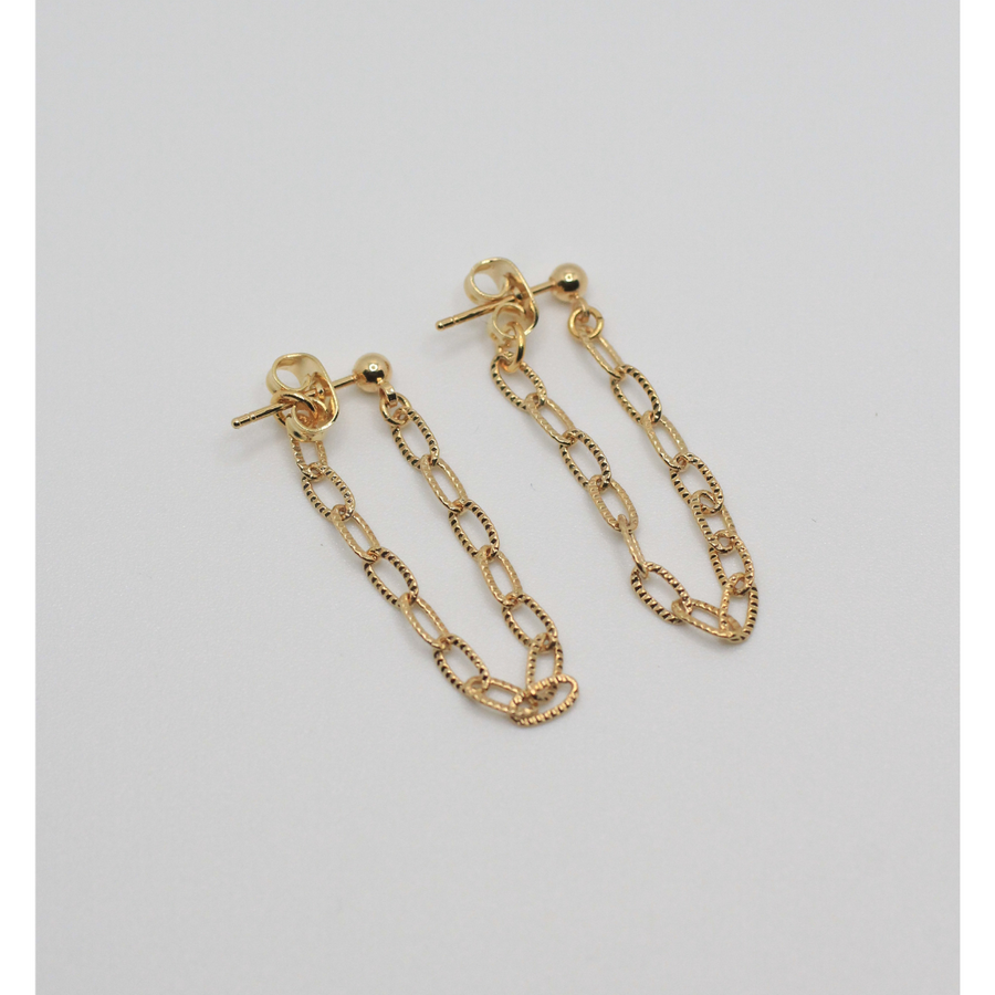 GOLD PLATED CHAIN EARRINGS