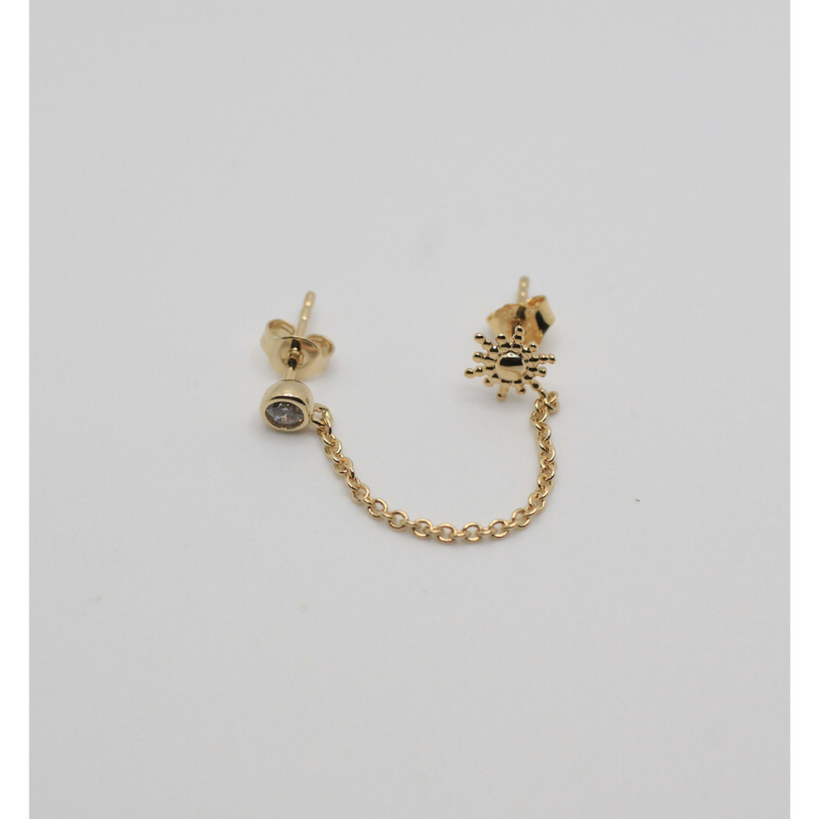 gold plated chain earrings