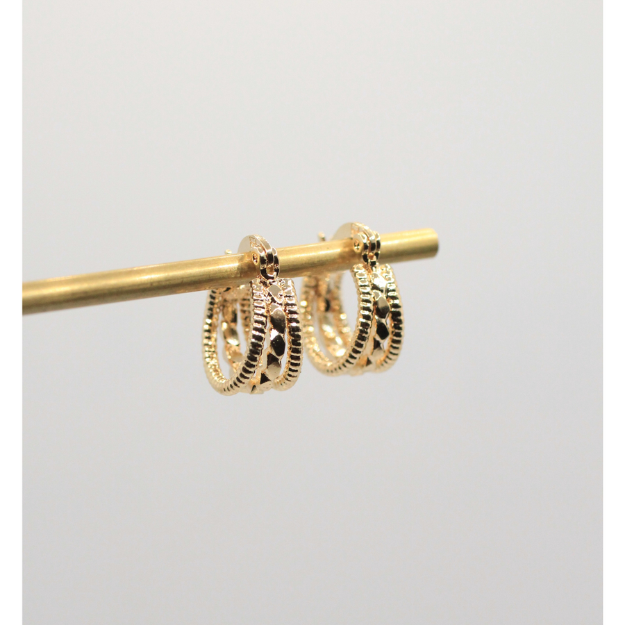 Gold plated small hoop earrings