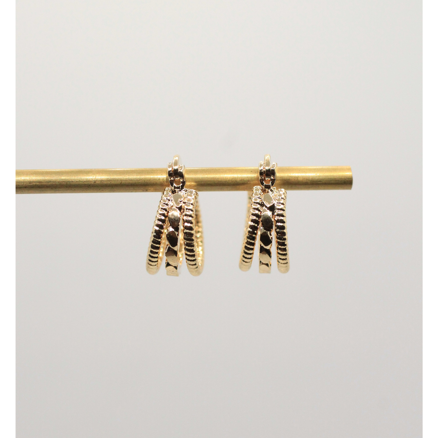 Gold plated small hoop earrings