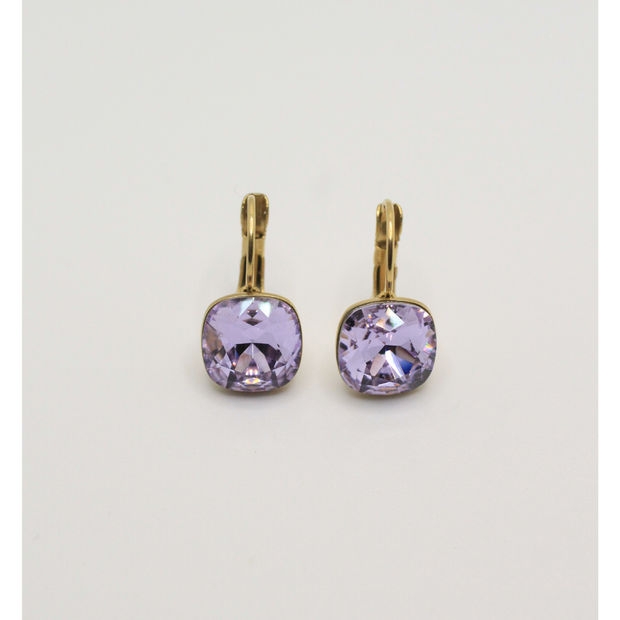 LILA SWAROVSKI CRYSTAL EARRINGS - 8 colors